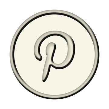 Metallic pinterest on cream background