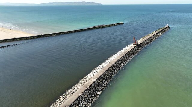 The famous bar mouth where the river bann meets the sea on the north coast of northern ireland
