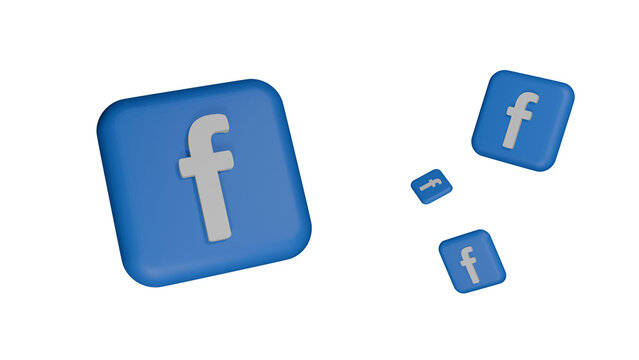 New Delhi, India - May 14 2026: Isolated Facebook logo icon with the letter 'f' on a black background, 3D render