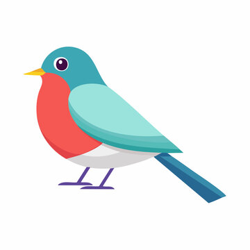 Stylized Robin Bird Illustration
