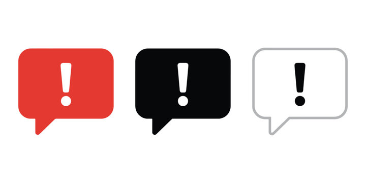 Alert Warning Notification Message Icons Set