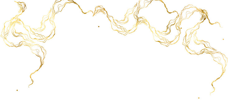 Elegant gold sparkle gold wave background with soft festive light particles. Golden line abstract shiny color gold wave design. Premium design, wedding, vip cover template, grand opening, flyer. PNG