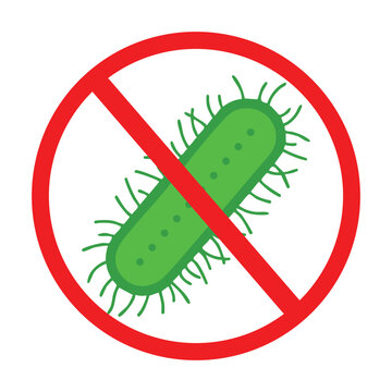 No bacteria sign warning prohibition