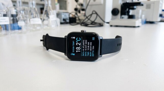 Smartwatch Monitoring North Atlantic Ocean Temperature in Lab Setting