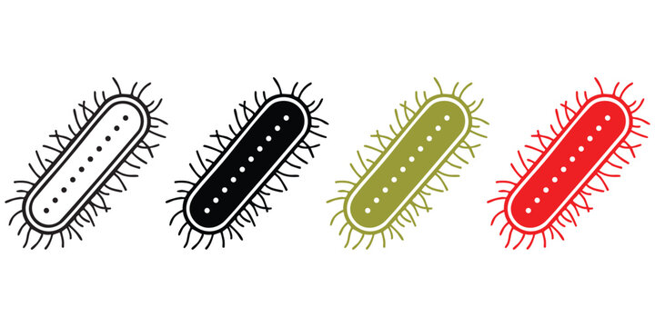 Various bacteria microbes germs cells biology