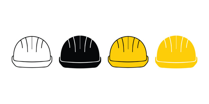 Various colored hard hats for safety helmet construction