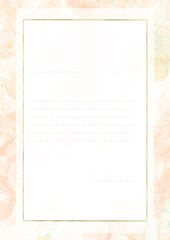 Beige Watercolor Stationery © HATAKUMI