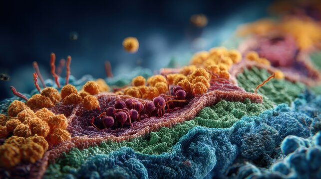 Abstract illustration of cellular structures