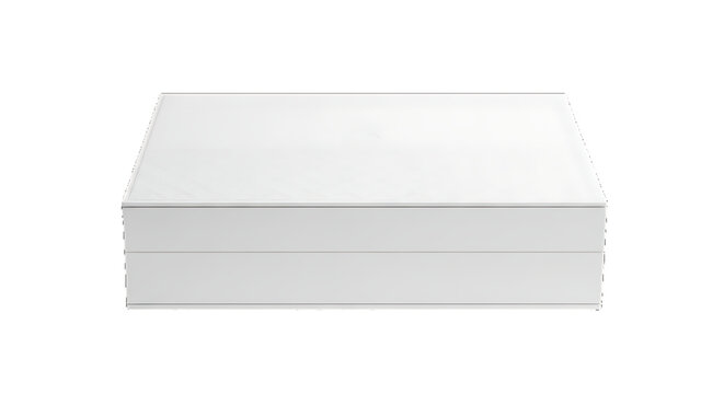 Blank white gift box with lid on isolated background for customization