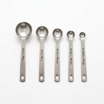 Lab measuring spoons isolated on white background small tools
