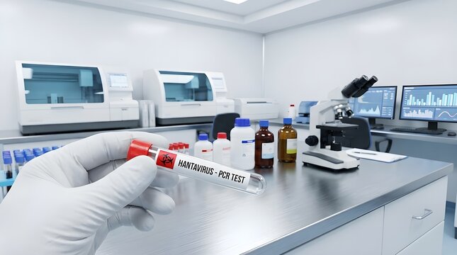 Hantavirus pcr test laboratory analysis and viral disease research