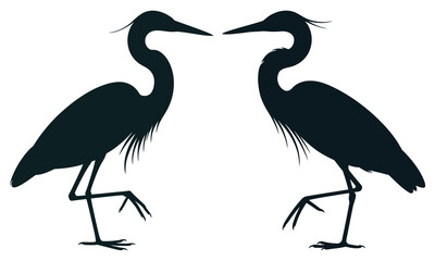 Naklejka premium heron and bird