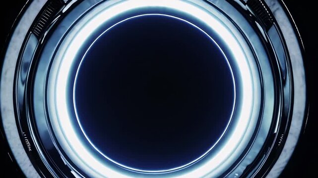 Glowing Futuristic Platform Ring Loop Animation