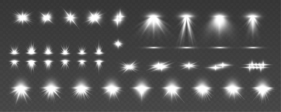Soft white spotlights blend with golden luminous rays across elegant transparent layers. Smooth lighting effects feel stylish and modern. Perfect for digital artwork.