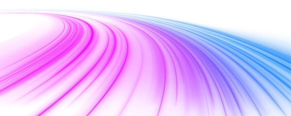 Soft pink light trails sweep across abstract futuristic road overlays in rapid motion. Smooth glowing edges add realism. Ideal for modern digital artwork. © megasuperman