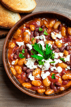 Greek Baked Beans with Feta Cheese