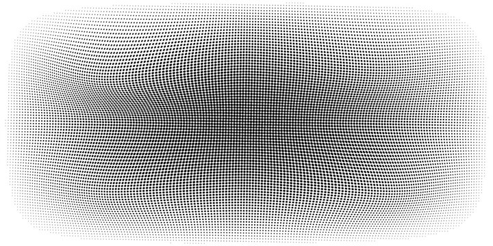 High-Quality Vector Halftone Dot Pattern Radiant Burst in Black and White, Ideal for Marketing Banners and Product Backgrounds. Vector Illustration