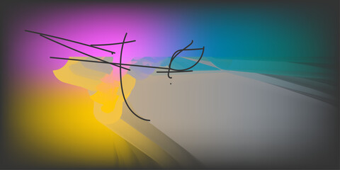 Colorful abstract vector illustration background with space, featuring nature, sky, technology and business design elements, mosquito insect and arrow art wallpaper © Mohammad