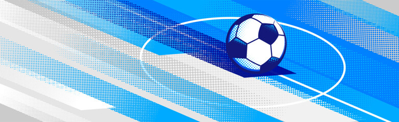 Fototapeta premium Stylish Argentina football background featuring light blue and white brush strokes with a soccer ball and tactical field elements. Clean and modern sports theme inspired by Argentina colors.