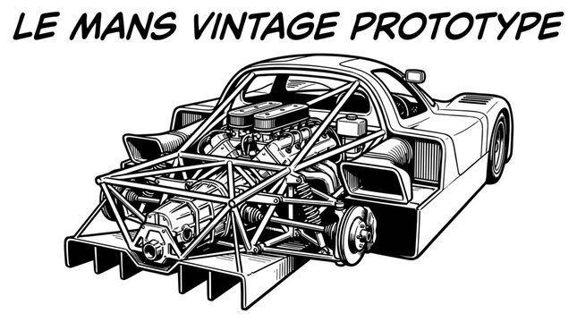 Vintage Le Mans Car Prototype.