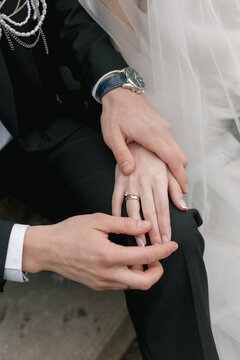 wedding ring engagement hand finger jacket sleeve