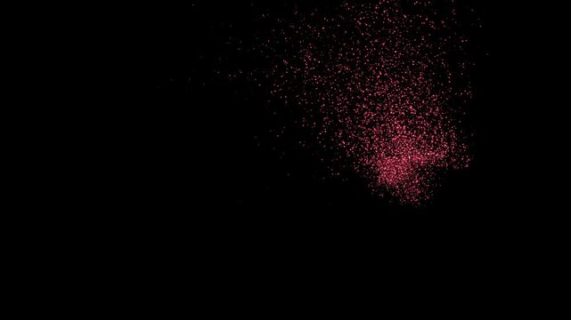 Red Pink Glowing Particle Swirl Flowing Magic Dust Dark Background