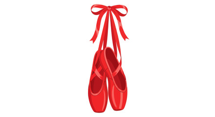 Red Ballet Slippers with Ribbon © Aziz