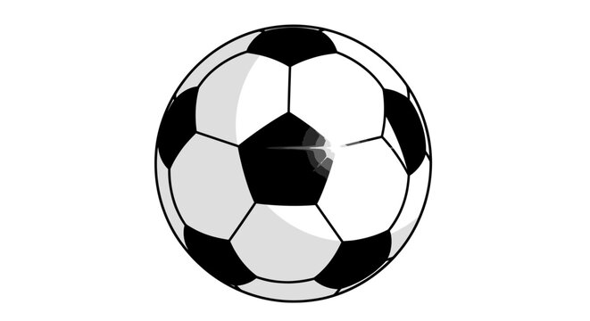 Soccer ball with dart hitting center, isolated on white background