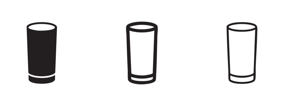 Set of chalk stick or battery icons. Cylindrical object symbol in solid, outline, and hand-drawn styles.
