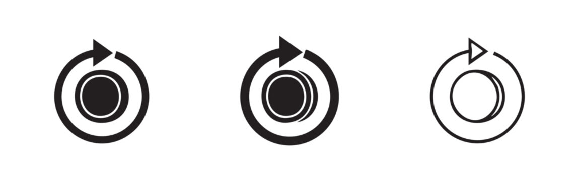 Circular arrow icons for rotation or repeat