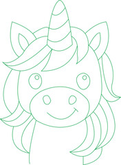 Unicorn Coloring Page For Kids © Jaynal