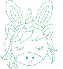 Unicorn Coloring Page For Kids © Jaynal