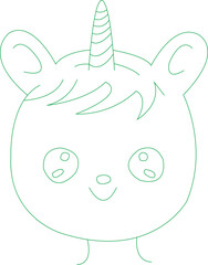 Unicorn Coloring Page For Kids © Jaynal