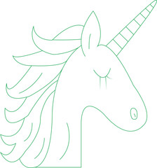 Unicorn Coloring Page For Kids © Jaynal