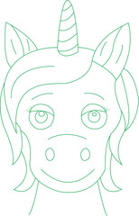 Unicorn Coloring Page For Kids © Jaynal
