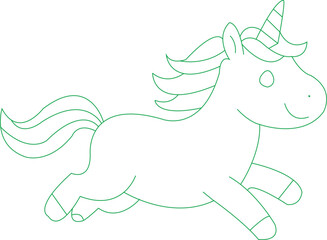 Unicorn Coloring Page For Kids © Jaynal