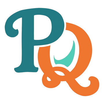 Creative interlocking PQ letter monogram vector logo design