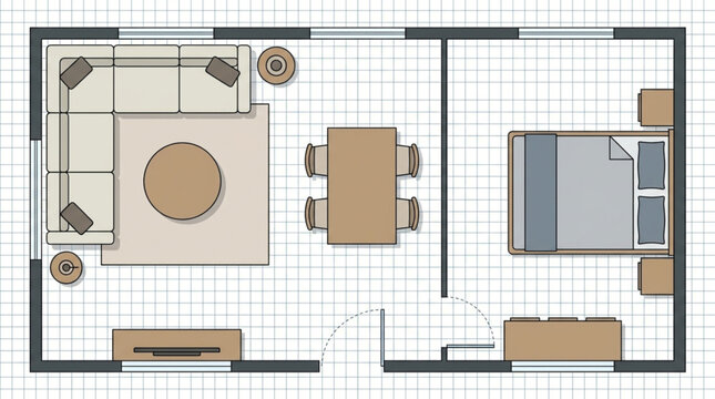 Modern Apartment Floor Plan Layout Design.