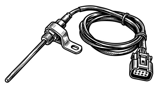 Temperature sensor with cable.