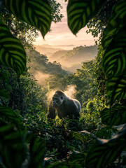 Fototapeta premium Bwindi Forest Landscapes and Mountain Gorillas
