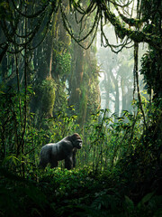 Fototapeta premium Bwindi Forest Landscapes and Mountain Gorillas