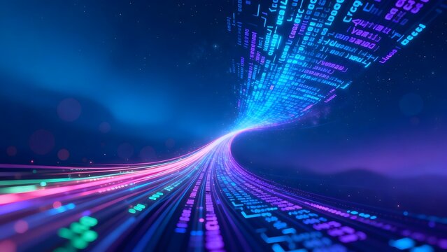 Digital data stream in space