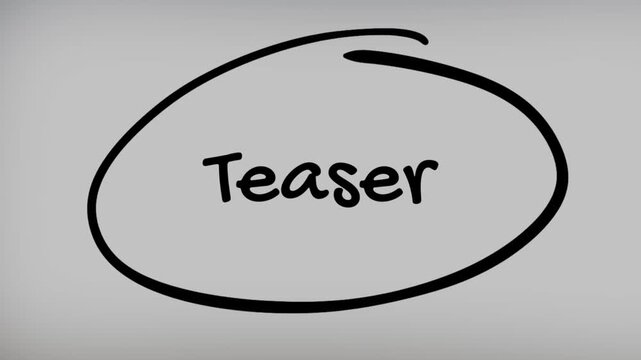 Teaser Hand Writing Text on Glass Screen