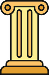Naklejka premium Ionic column representing ancient history and classical architecture