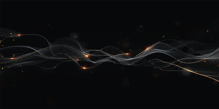 Abstract blue light background loop featuring a futuristic design with glowing motion waves, vibrant energy curves, and bright fractal patterns over a dark backdrop