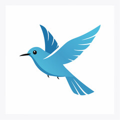 Obraz premium Blue Bird Flying Icon