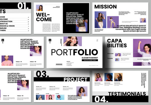Portfolio Presntation Template Layout