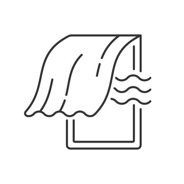 Airing bedroom linear icon. Office space ventilation. Open window, oxygen in home. Thin line customizable illustration. Contour symbol. Vector isolated outline drawing. Editable stroke