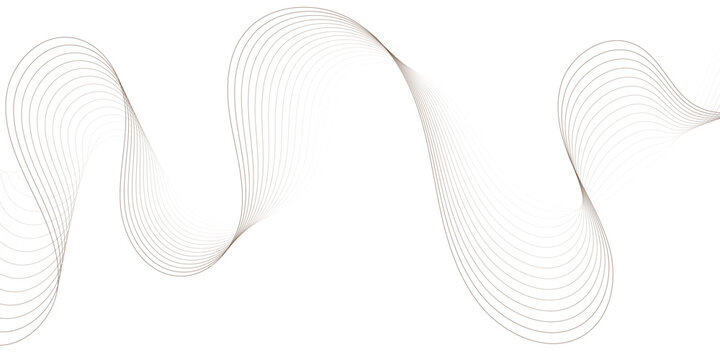 Abstract wave lines flowing on white background, vector design element for modern business presentation, brochure, flyer or poster.