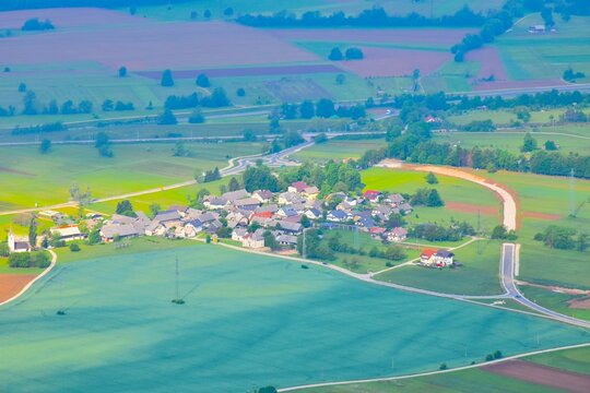 View of Vrba village in Gorenjska, Slovenia